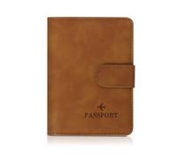 Jiusely Leather Passport Holder Passport Cover Waterproof Passport Holder Passport Case Passport Holder Travel Wallet for Men & Women Passport Protector RFID Passport Holder