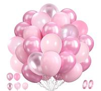 Jiusely Light Pink Balloons,Pale Pink Balloons 60 pcs, Pink Princess Balloon Arch, Baby Girls Birthday Decorations, Pastel Pink Balloons for Birthday Wedding Baby Shower Party Decoration
