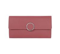 Jiusely Purses for Women,Ladies Wallet with 10 Card Slots and 3 Compartments,Long Threefold Wallet,Card Case Purse,Pink