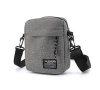 Jiusely Shoulder Bag for Men, Canvas Crossbody Bag Casual Chest Sling Messenger Bag with Zipper and Adjustable Strap, Water Resistant Bum Bags for Runner Hiking Travelling Outdoor Daily Use