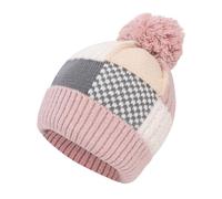 Jiusely Women's Winter Beanie Hat, Pink, One Size Fits Most, Pom Pom Bobble, Acrylic Fabric, Casual & Outdoor, Gift Idea