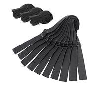 JIUSERLU 40 PCS Affordable Packaging Black Elastic Bands For Wigs, Adjustable Straps (1 * 12inch)