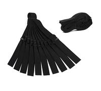 JIUSERLU Adjustable Elastic Bands Straps For Wigs (Black/20pcs)