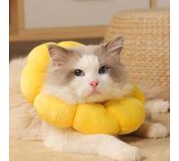 JIUSILIFE Cat Collar Cat Recovery Collar Cat Cone Collar Soft Comfortable Lightweight Neck Elizabethan Collars Pet Collar After Surgery to Prevent Licking for Kitten and Puppy Yellow Pet Collar,L