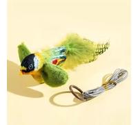 JIUSILIFE Cat Toys, Chirping Bird Cat Toy Flapping Wings, Interactive Cat Toy, Lifelike Chirp Tweet, Kitten Toy Interactive Cat Exercise Toys for All Cat Breeds Catnip Toys,Green