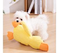 JIUSILIFE Dog Toy That Makes Noise, squeaks,for Indoor Play, Cute Duck Plush Dogs Chew Toy,Durable Fabric Dog Toy for Small, Medium, Supports Active Biting and Play,Yellow,Medium