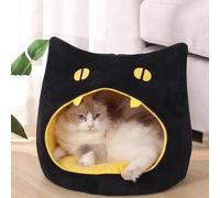 JiuSiLIFE Halloween Fall Cute Cat Bed, Creative Cat Dog Pet Kennel Warm Cave Nest Sleeping Removable Washable Pet Beds for Indoor Kitten Adult Cat and Puppies,S