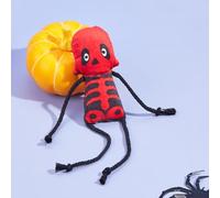 JIUSILIFE Halloween Pet Toys, Cat Plush Toy, Built-in Catnip, Chew Bite Teething Interactive Christmas Filled Lover, for All Kinds of Cats,Red