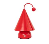 JiuSiLIFE LED Witch Hat Table Lamp, Rechargeable Mushroom Table Light, Cordless Battery Powered Christmas Night Light, 3 Color Stepless Dimming Hat Night Light Touch Control Bedside Lamp,Red