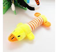 JIUSILIFE Pet Dog Cat Plush Mini Chew Doll Squeaky Stitched Chewable Stress Relief for Small, Medium Dogs for Daily Interaction, Companion Training,Yellow