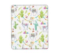 JIUTY Alpaca Llama Cactus Flag Mountain Mouse Pad With Stitched Edge Non-Slip Rubber Base Washable Mouse Pads For Computers Laptop
