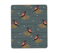 JIUTY Barn Swallow In Graphite Mouse Pad With Stitched Edge Non-Slip Rubber Base Washable Mouse Pads For Computers Laptop