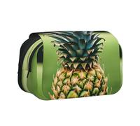 JIUTY Be A Pineapple Printing Large Capacity Pen Pencil Case,Kids Stationery Bag with Double Layers for School,Office,College
