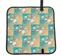 JIUTY Beach Starfish Scallop Print Compact Seat Cushion Travel Pad Folding Outdoor Sitting Mat Lightweight Waterproof