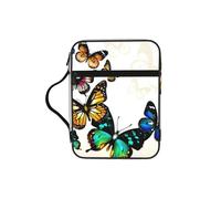 JIUTY Beautiful Butterfly Printed Bible Tote Bag with Sturdy Handle Protective Carrying Case for Church Worship & Pilgrimage