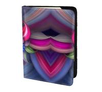 JIUTY Beautiful Flowers Printing Passport Holder for Women Men,Cowhide Passport Travel Wallet, Travel Document Cover Accessories