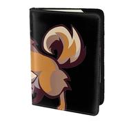 JIUTY Cartoon Pomeranian Dog Printing Passport Holder for Women Men,Cowhide Passport Travel Wallet, Travel Document Cover Accessories