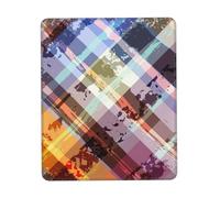 JIUTY Coloured Twill Lattice Mouse Pad With Stitched Edge Non-Slip Rubber Base Washable Mouse Pads For Computers Laptop