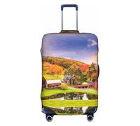JIUTY Country Farm Printing Large Suitcase Cover, Stretchable Suitcase Cover with Double-Sided Print, Keeps Luggage Closed