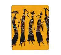 JIUTY Creative African Culture Mouse Pad With Stitched Edge Non-Slip Rubber Base Washable Mouse Pads For Computers Laptop