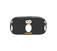 JIUTY Cute Penguin Stylish Clear Pen Case with Smooth Zipper, Multi-Purpose Stationery Bag for School & Office
