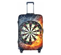 JIUTY Dart Board Printing Large Suitcase Cover, Stretchable Suitcase Cover with Double-Sided Print, Keeps Luggage Closed