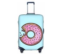 JIUTY Donut Printing Large Suitcase Cover, Stretchable Suitcase Cover with Double-Sided Print, Keeps Luggage Closed