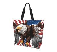 JIUTY Eagle With Usa Flag Print