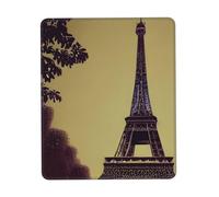 JIUTY Eiffel Tower Paris Mouse Pad With Stitched Edge Non-Slip Rubber Base Washable Mouse Pads For Computers Laptop