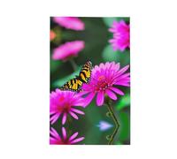 JIUTY Flowers Colorful Butterfly 1 Printing Waffle Kitchen Towels,Soft Absorbent Waffle Design Dish Towels, 16x26 Inches,Multi-Purpose