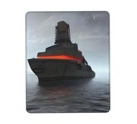 JIUTY Giant Nuclear Ship Mouse Pad With Stitched Edge Non-Slip Rubber Base Washable Mouse Pads For Computers Laptop