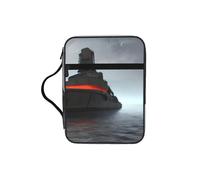JIUTY Giant Nuclear Ship Printed Bible Tote Bag with Sturdy Handle Protective Carrying Case for Church Worship & Pilgrimage