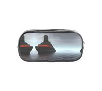 JIUTY Giant Nuclear Ship Stylish Clear Pen Case with Smooth Zipper, Multi-Purpose Stationery Bag for School & Office