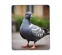 JIUTY Grey Pigeon Mouse Pad With Stitched Edge Non-Slip Rubber Base Washable Mouse Pads For Computers Laptop