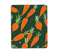 JIUTY Happy Carrot Mouse Pad With Stitched Edge Non-Slip Rubber Base Washable Mouse Pads For Computers Laptop