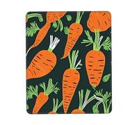 JIUTY Happy Carrot Seamless Pattern Mouse Pad With Stitched Edge Non-Slip Rubber Base Washable Mouse Pads For Computers Laptop