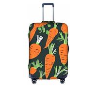 JIUTY Happy Carrot Seamless Pattern Printing Large Suitcase Cover, Stretchable Suitcase Cover with Double-Sided Print, Keeps Luggage Closed