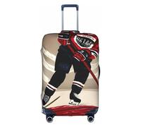 JIUTY Hockey Sports Printing Large Suitcase Cover, Stretchable Suitcase Cover with Double-Sided Print, Keeps Luggage Closed