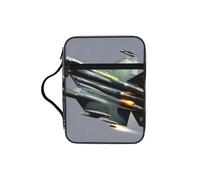 JIUTY Jet Fighter Printed Bible Tote Bag with Sturdy Handle Protective Carrying Case for Church Worship & Pilgrimage
