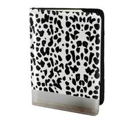 JIUTY Leopard Patterned Wallpaper Print Printing Passport Holder for Women Men,Cowhide Passport Travel Wallet, Travel Document Cover Accessories