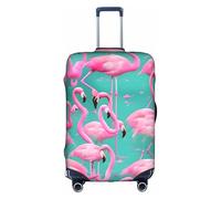 JIUTY Lovely Pink Flamingos Printing Large Suitcase Cover, Stretchable Suitcase Cover with Double-Sided Print, Keeps Luggage Closed