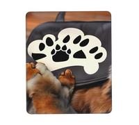 JIUTY Lover Dog Paws Mouse Pad With Stitched Edge Non-Slip Rubber Base Washable Mouse Pads For Computers Laptop