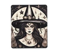 JIUTY Magic Witch Witchcraft Bohemian Mouse Pad With Stitched Edge Non-Slip Rubber Base Washable Mouse Pads For Computers Laptop