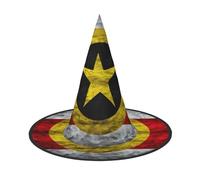 JIUTY Maryland Flag 1 Printing 2 Piece Cosplay Witch Cap Halloween Parties Hat, Witch Costume Accessory For Halloween Party
