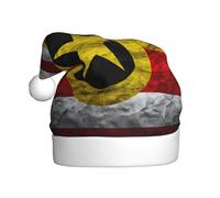 JIUTY Maryland Flag 1 Printing Unisex Santa Hat For Christmas Headwear Thicken Xmas Hats Stage Halloween Community