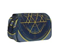 JIUTY Math Geometry Calculus Printing Large Capacity Pen Pencil Case,Kids Stationery Bag with Double Layers for School,Office,College
