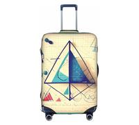 JIUTY Math Geometry G alculus Printing Large Suitcase Cover, Stretchable Suitcase Cover with Double-Sided Print, Keeps Luggage Closed
