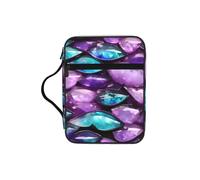 JIUTY Mermaid Pastel Pink Purple Aqua Printed Bible Tote Bag with Sturdy Handle Protective Carrying Case for Church Worship & Pilgrimage