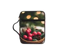 JIUTY Merry Christmas Printed Bible Tote Bag with Sturdy Handle Protective Carrying Case for Church Worship & Pilgrimage