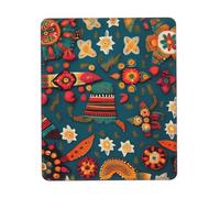 JIUTY Mexican Folk Boho Mouse Pad With Stitched Edge Non-Slip Rubber Base Washable Mouse Pads For Computers Laptop